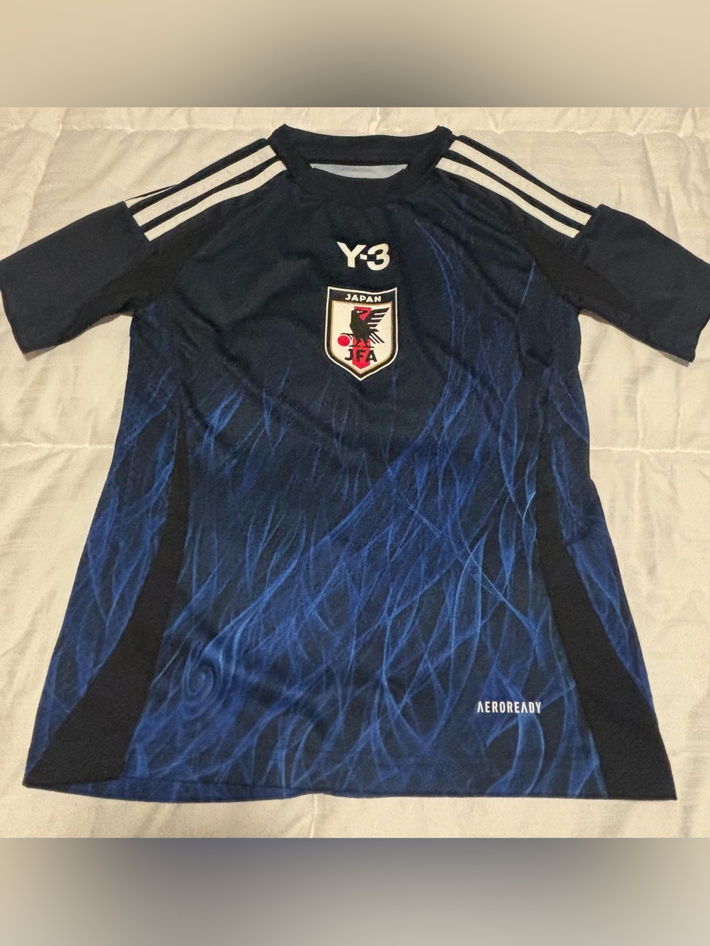 Japan Y-3 Yohji Yamamoto Kids Soccer Jersey Size Small